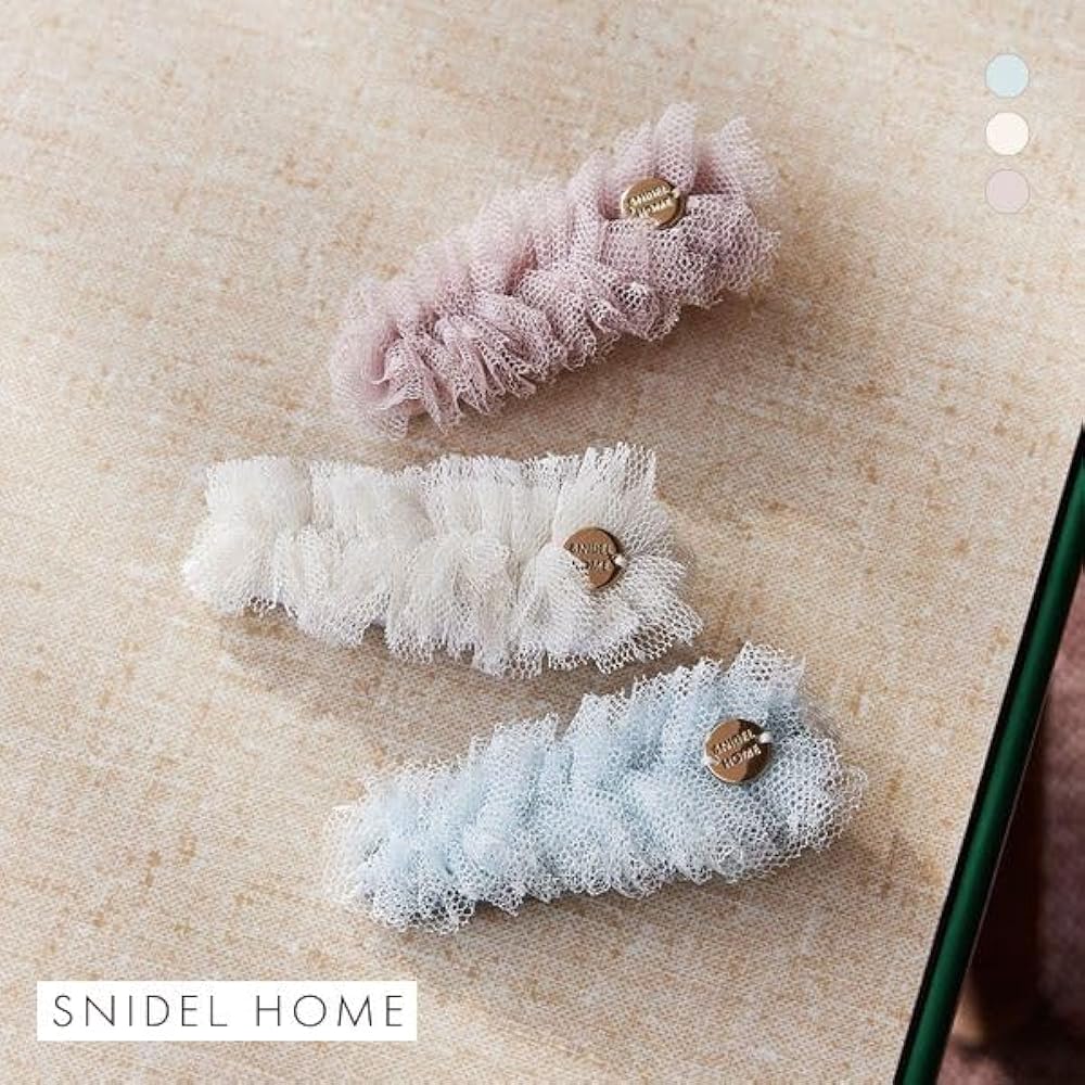 SNIDEL ドットチュールリボンミュール ピンク SNIDEL ドットチュールリボンミュール ピンク ドットチュール